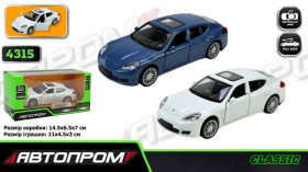 Машина метал АВТОПРОМ 4315 (96шт/2) 1:43 PORSCHE, 2 кольори, відк.двері, коробка 15*7*7см