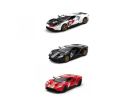 Машина метал KT5448W (96шт) "KINSMART" FORD GT (Heritage Edition), 3 кольори, коробка 16*8,5*7см