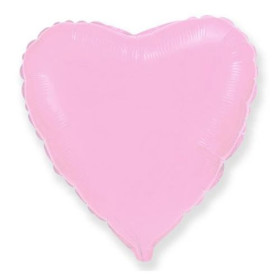 Фольгована кулька серце пастель світло-рожева 18" 201500RS Flexmetal 2402-0042