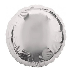 Куля фольгована кругла, срібло, 18", Китай, арт. 2502-0022