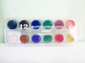 Фарби акв., 12кол., без пенз.,КР81,УМКА (24/288)