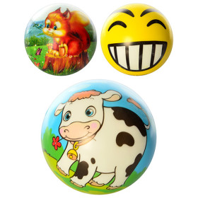 Мяч для фитнеса MS 0480 (25шт) с рожками, 55см, 600г, 5 видов