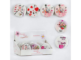 Зеркальце С 56032 (12шт) Красота, двустороннее