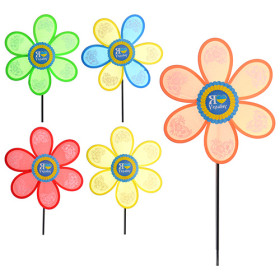 Ветрячок M 2421 (120шт)5цвет,ткань,27-27-3см