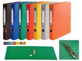 Папка 2 кільця А4 картон 40мм, PVC в асорт 3101-01,02,04,05,09,11 BUROMAX