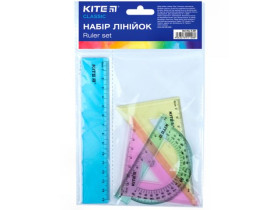 Набір лінійок: Kite лінійка 15 см, 2 кос., трансп. (асорті) K-281