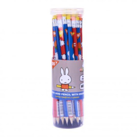 Олівець Yes ч/гр круг. з ласт. в пл. тубі, 36шт/уп "Miffy" 2 диз. мікс 280688 (36шт)