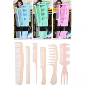 Набор расчесок 6 шт Fashion, блистер 25*12см А892-6