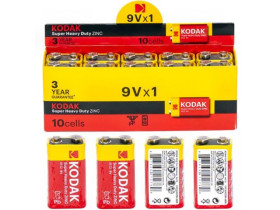 Батарейка Kodak EXTRA HEAVY DUTY 6F22 9V крона (10шт)