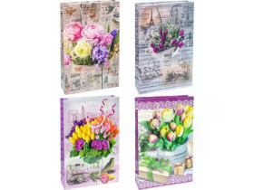 Пакет 5034 подарунковий Мікс вертикальний (12шт) 25*39*8см