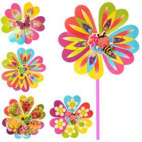 Вітрячок M 0804 квітка,діам.22см,паличка 28см (10шт/300шт)