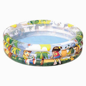 BW Бассейн 51039 (12шт) детский круглый (Джунгли), 3 кольца 102-25см