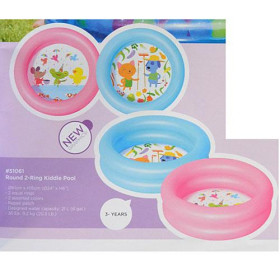 BW Бассейн 51061 (36шт) детский круглый, 2 кольца, 2 цвета, 61-15см