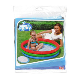 BW Бассейн 51104 (12шт) детский, круглый, с надувным дном, 3 кольца, в кульке, 102-25см