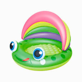 BW Бассейн 52188 (6шт) Лягушонок, надувное дно, с надувной защитой от солнца 109-104-76см