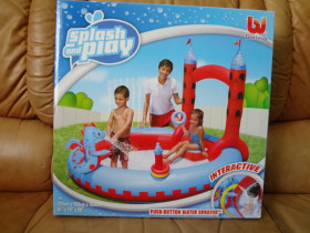 BW Игровой центр 53037 (4шт) Замок Дракона, интерактивный, с душем(с кнопкой на днище), 221-193-150с