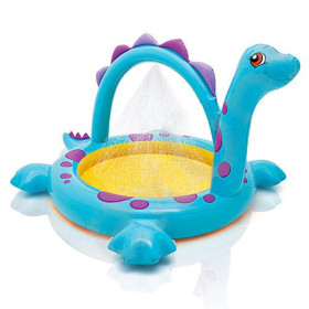 Бассейн 57437 (6шт) детский, динозаврик, с душем, 229-165-117 см