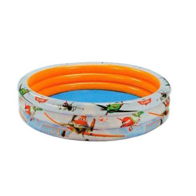 Бассейн 58425 (6шт) детский, круглый, 3 кольца, Дисней, Самолёты 168-40 см