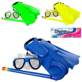 Н-р для плавания 65053 (72шт) маска15см, трубка35см, ласты30см