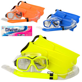 Н-р для плавания 65163 (36шт) маска15,5см, трубка40см, ласты29см