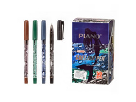 Ручка масляна PT-1153-B Piano синя (50шт)