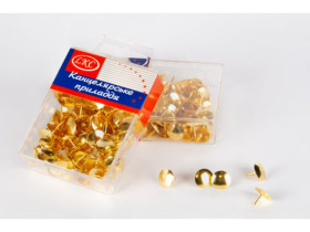 Канц прилад."кнопка золото" 1027 (12шт)