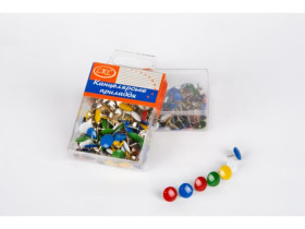 Канц прилад.*кнопка кольор.шап.* 1021 (12шт)