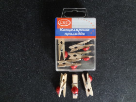 Канц прилад."прищепка дер." 1079 (12шт)