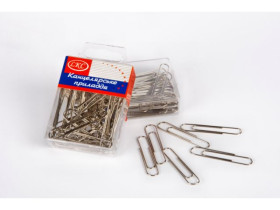 Канц прилад."скрепка стальна " 1050 (12шт) 50мм-40шт