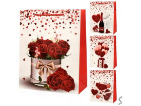 Пакет подарунковий паперовий "Love" 26*32*12см R 94967-М (12шт)