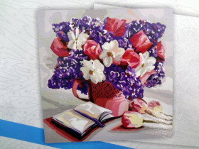 02-10U Картина по номерам, кисточка+краски 40*40см Данко Тойс