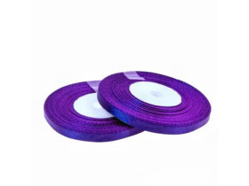 Стрічка атласна 0,6см фіолетова 33м