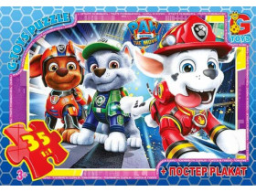 Пазли 35 ел. G-Toys. розмір зібраноі картинки 30*20см МІКС