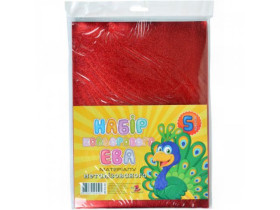 Фоаміран 1,8мм А4 Метал.001 Червоний 5арк,