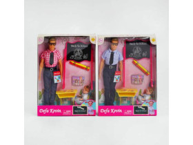Лялька-Кен "Defa" 8368 (24) "Вчитель",учениця, меблі, аксесуари, у коробці