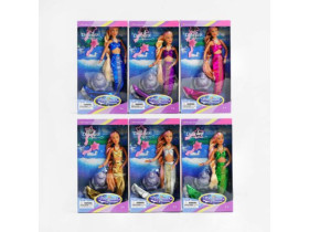 Лялька "Defa" 20983 (48) 6 видів, "Русалка". гребінець, люстерко, морська тваринка, у коробці