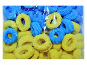 Резинка 01-65 махра жовто-блакитна 100шт