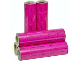 3-305 Цінник МАЛИНОВИЙ С-150 з рамкою 100шт (5шт/120/1200) 3,0см*2,0см