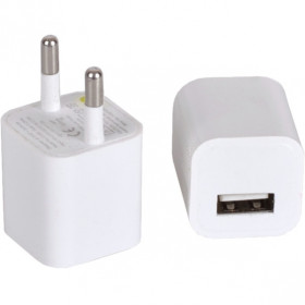 Мережевий USB адаптер 1.0А квадрат (12шт)