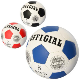 М\'яч футбольний OFFICIAL 2500-203 (30шт) розмір5,ручн.работа,280-310г