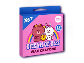 Набір воскових олівців YES 12 шт. "Line Friends" 590141
