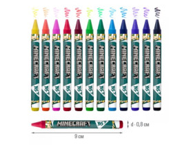 Набір воскових олівців YES 12 шт. "Minecraft" 590142