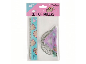 Набір лінійок Yes (3 предмети) "Pusheen", лінійка 15 см 370675
