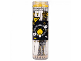 Олівець Yes ч/гр круг. з ласт.  в пл. тубі, 36шт/уп "Не ускладнюй!" 280664