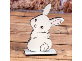 Пасхальна статуетка 5298-504 зайчик білий 3
