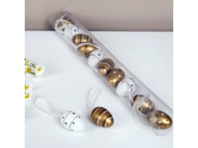 Яйця в тубусі 3722-13 (мініки) 12 шт білі+коричневі