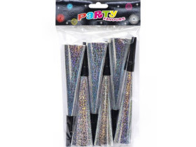 Набір трубочка-свисток фольгована 20см 6 штук 1698-4