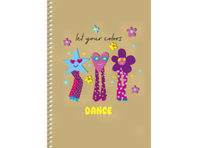 Зошит А5 6137 б/л пруж.крафт крем, лаз.висічка 96арк Школярик (3/54)