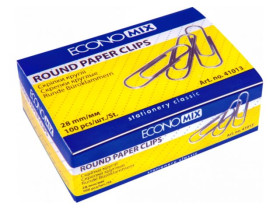 Скріпки круглі Economix; 28 мм / 100 шт/уп 41013 (10шт/500)