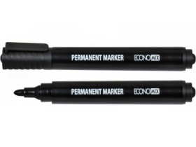 Маркер перманентний (спиртовий) ECONOMIX 1-3 мм, чорний 11608 (12шт/720)